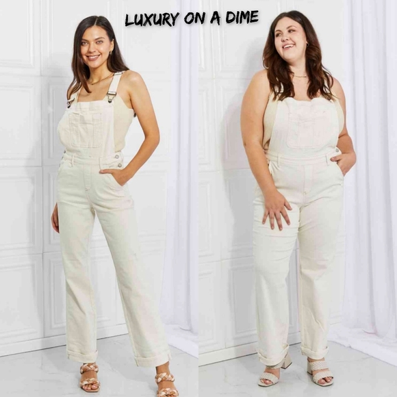 JUDY BLUE Overalls High Waist Taylor Classic Denim Bib Pocket Jean Pant PLUS SZ - Picture 9 of 13